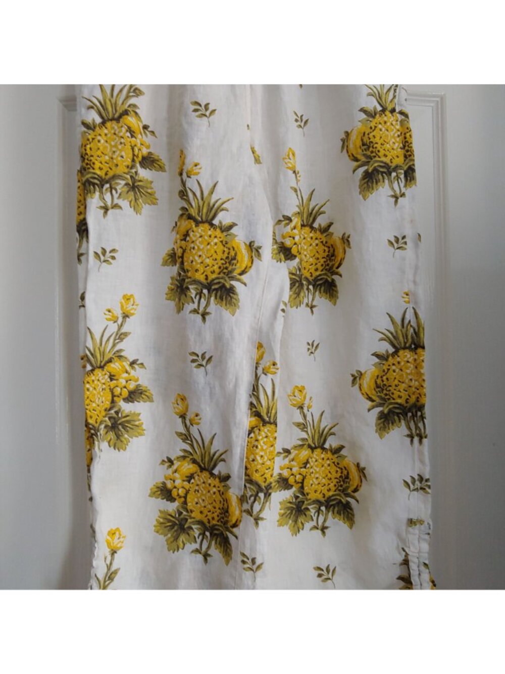 Tahari Womens Linen Pants Pineapple Print Elastic Waist Summer Beach Resort M - Picture 5 of 10